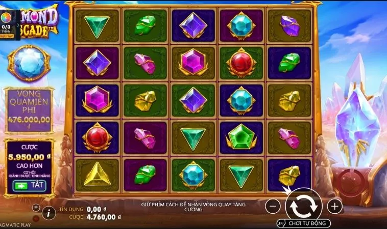 Săn Jackpot Cùng Nổ Hũ Kim Cương QQ88 Rinh Thưởng Cực Lớn Ngay 2 Giao diện chơi Nổ Hũ Kim Cương QQ88