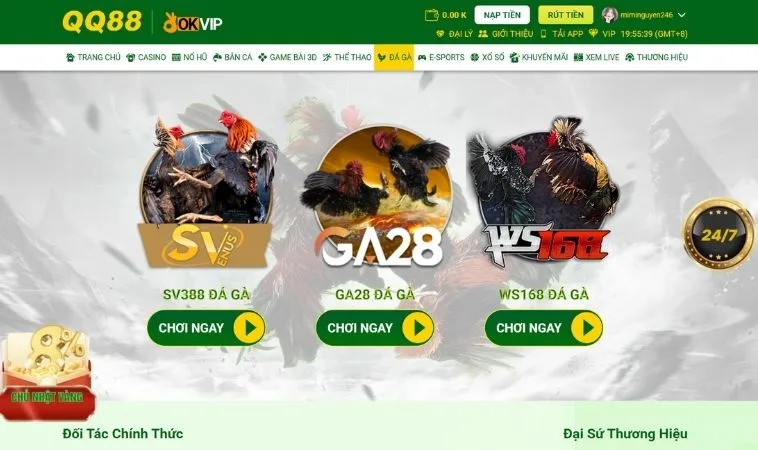 Trải Nghiệm Đỉnh Cao Đá Gà QQ88 Rinh Thưởng Khủng Đến 99 Triệu 1 Sảnh đá gà QQ88 thiết kế giao diện đẹp, chuyên nghiệp